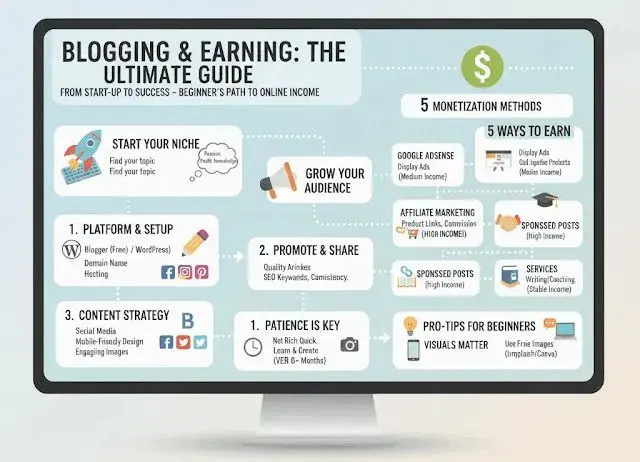 Blogging kaise kare aur online paise kaise kamaye – Beginner Guide in Hindi