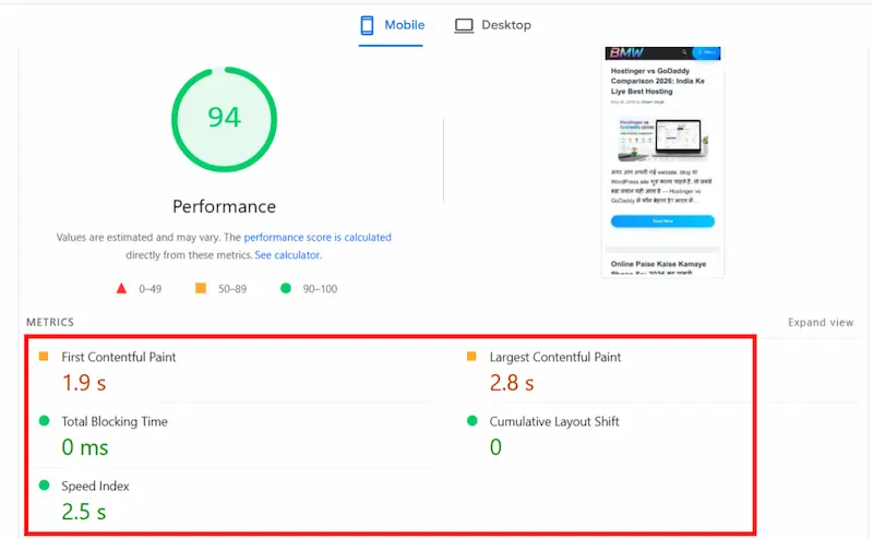 LCP FCP CLS and INP Core Web Vitals metrics explained for website speed optimization user experience improvement and better SEO rankings