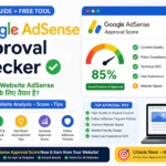 Google AdSense Approval Checker Free Tool 2026 – Check Website AdSense Approval Score, SEO, Content Quality, Policy Compliance, Technical SEO, Website Speed & Get Approval Tips